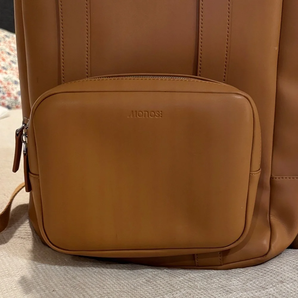 Monos Metro Brown Leather Backpack - Picture 6 of 9